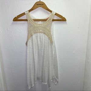 White lace tank top